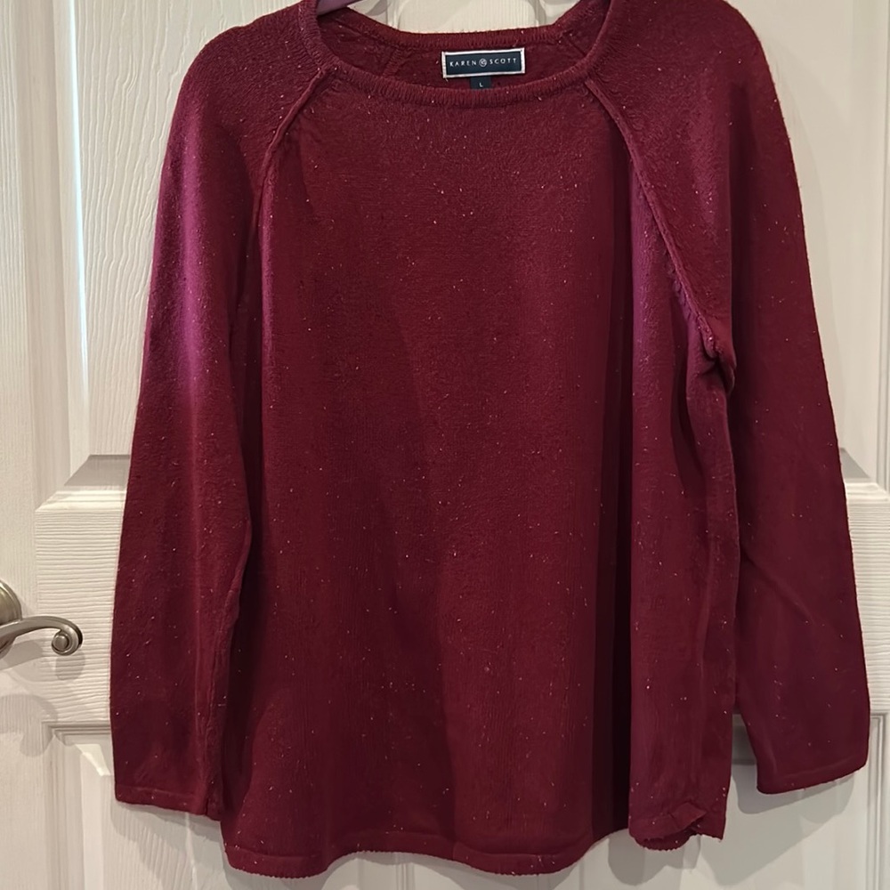 Karen Scott Womens winter sweater Large L